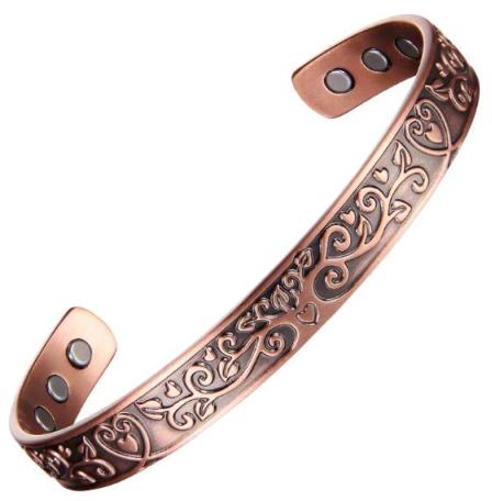 Tree of Life Copper Bangle Bracelet with Magnet Strength #Copper-B232