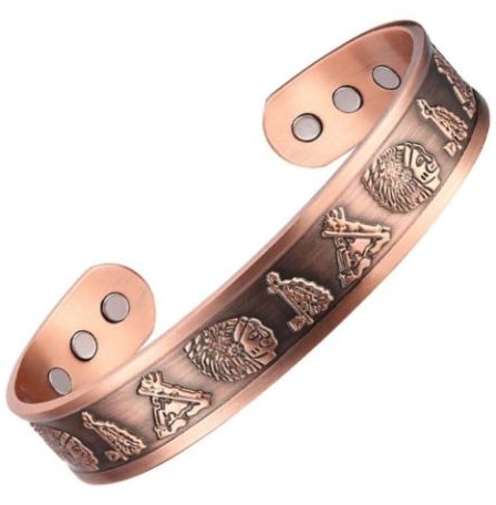 Tribe Life Pure Copper Bangle Bracelet with Magnets, Magnetic Bracelets #Copper-B535