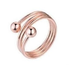 Rose Balls Magnetic Copper Ring for Women - Adjustable Triple Band #R0228