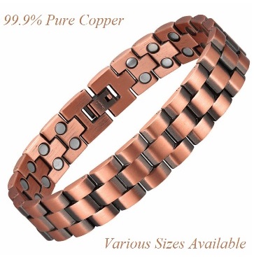 0.6" Wide Solid Copper Magnetic Therapy Bracelet Men and Women Magnetic Bracelet #CMB001