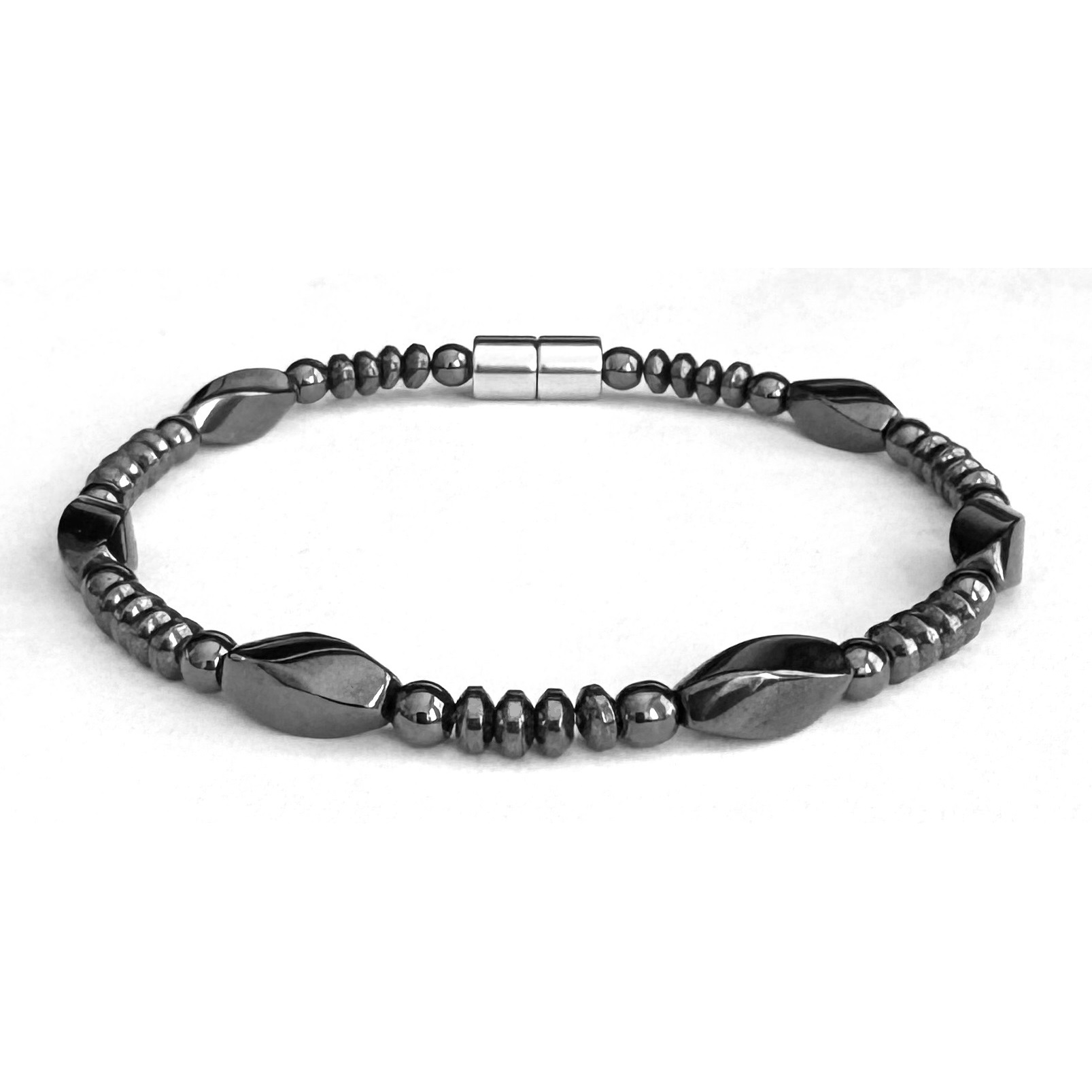 All Black Hematite Magnetic Bracelet for Men and Women #MHB003