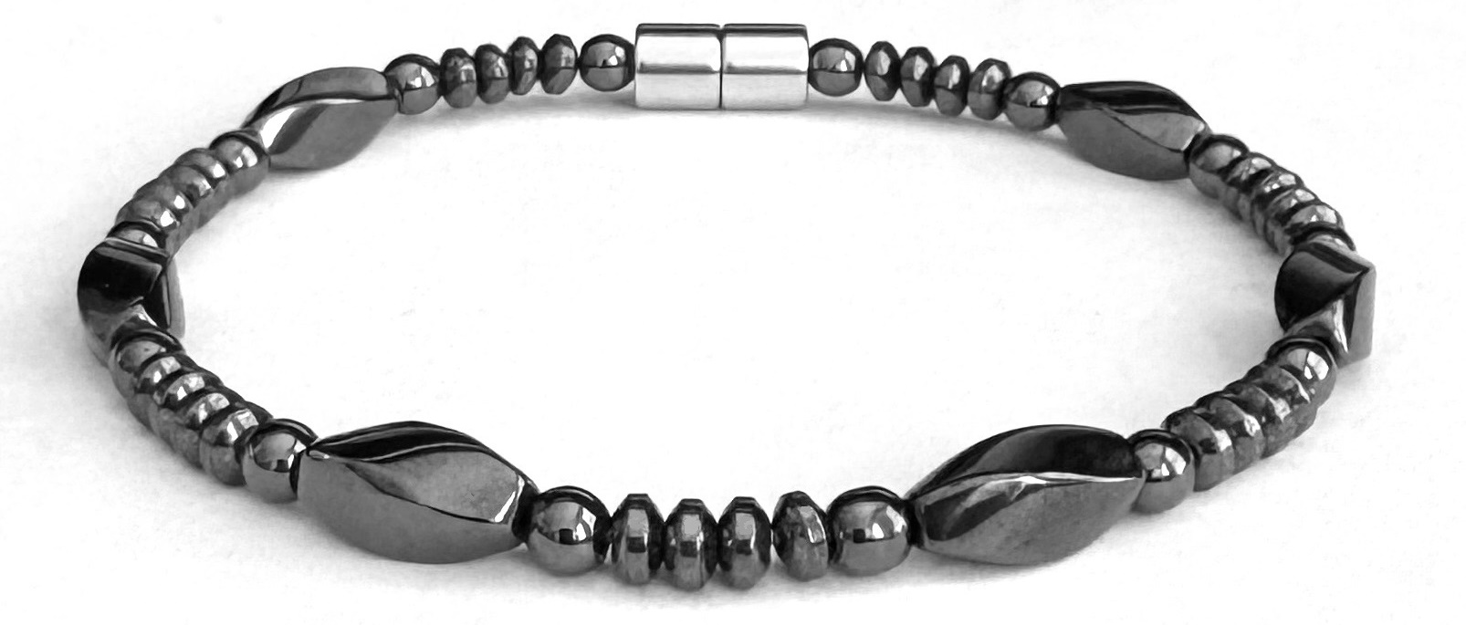 All Black Hematite Magnetic Bracelet for Men and Women #MHB003