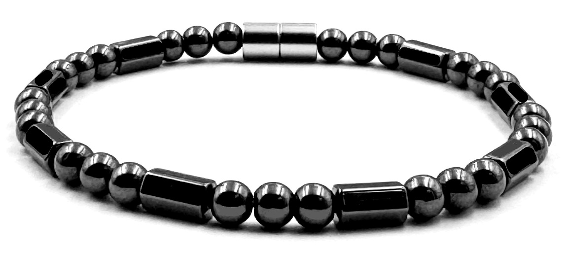 All Black Hematite Magnetic Bracelet for Men and Women #MHB004