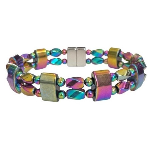 Double Line Iridescent Magnetic Bracelet Rainbow Bracelets for Women #MHB204