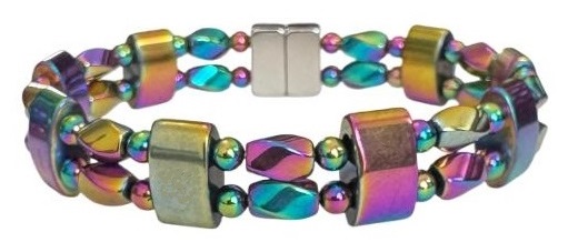 Double Line Iridescent Magnetic Bracelet Rainbow Bracelets for Women #MHB204