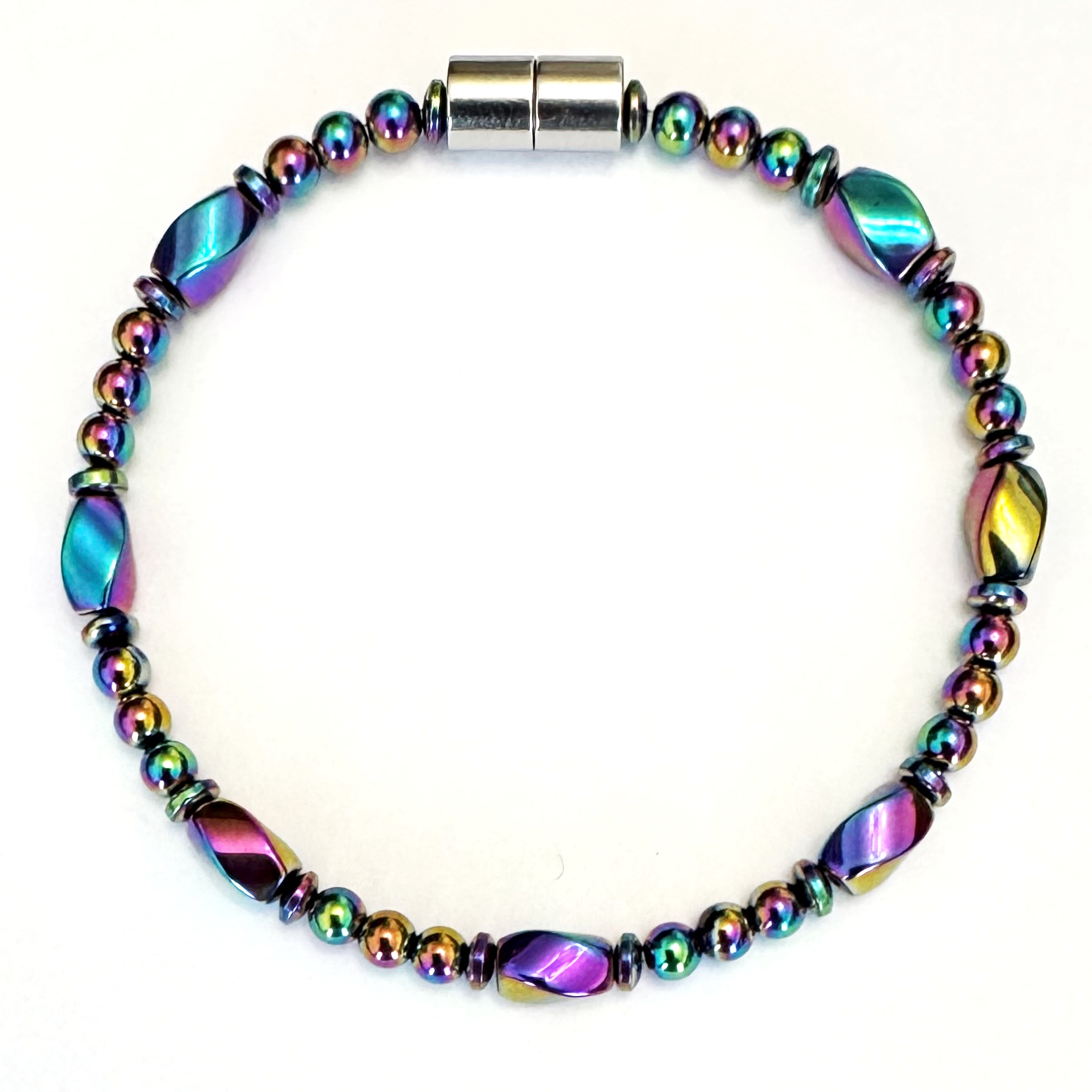 Iridescent Magnetic Bracelet Necklace Rainbow Bracelets for Women #MHB-418