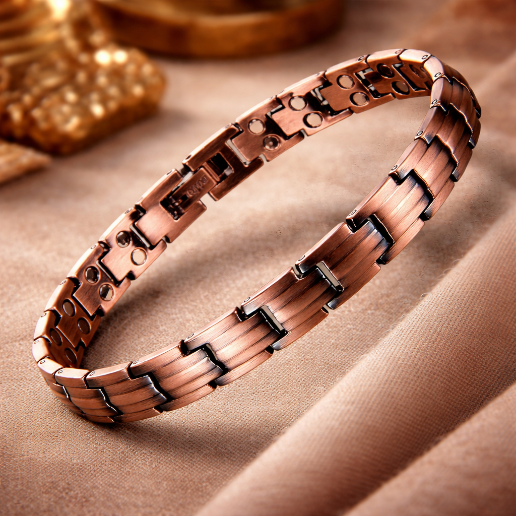 Pure Copper Magnetic Bracelet 9mm Link Design | wellness Gift #CMB007