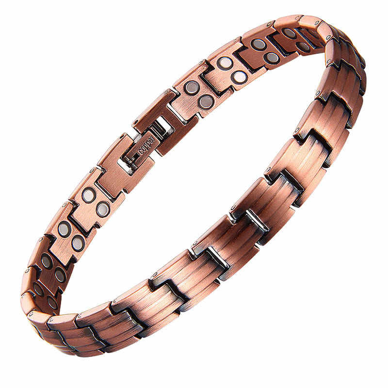 Pure Copper Magnetic Bracelet 9mm Link Design | wellness Gift #CMB007