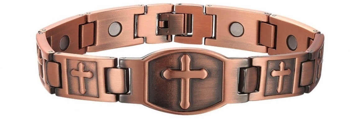 Armor Cross Pure Copper Magnetic Bracelet for Men & Women #CMB024