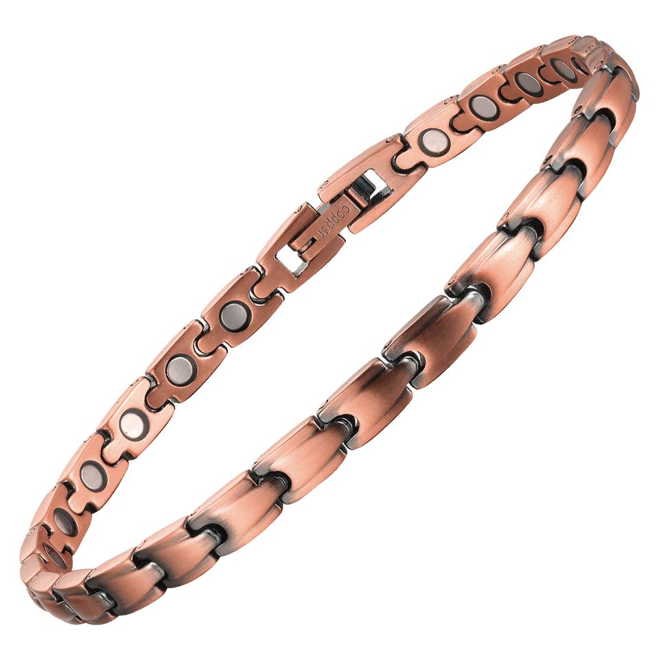 Slim Pure Copper Magnetic Bracelet – Sleek Narrow Design #CMB026