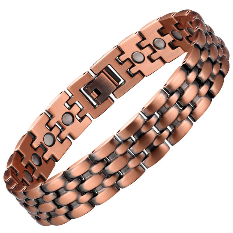 Pure Copper Cross Link Magnetic Bracelet – Unisex Design #CMB033