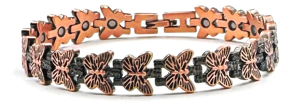 Filligree Butterfly Solid Copper Magnetic Bracelet Copper Bracelet with #CMB035