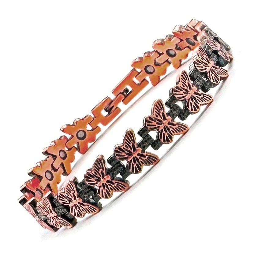 Filligree Butterfly Solid Copper Magnetic Bracelet Copper Bracelet with #CMB035