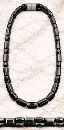 Double‑Line Hematite Necklace – USA Made Beaded Design #MHN211