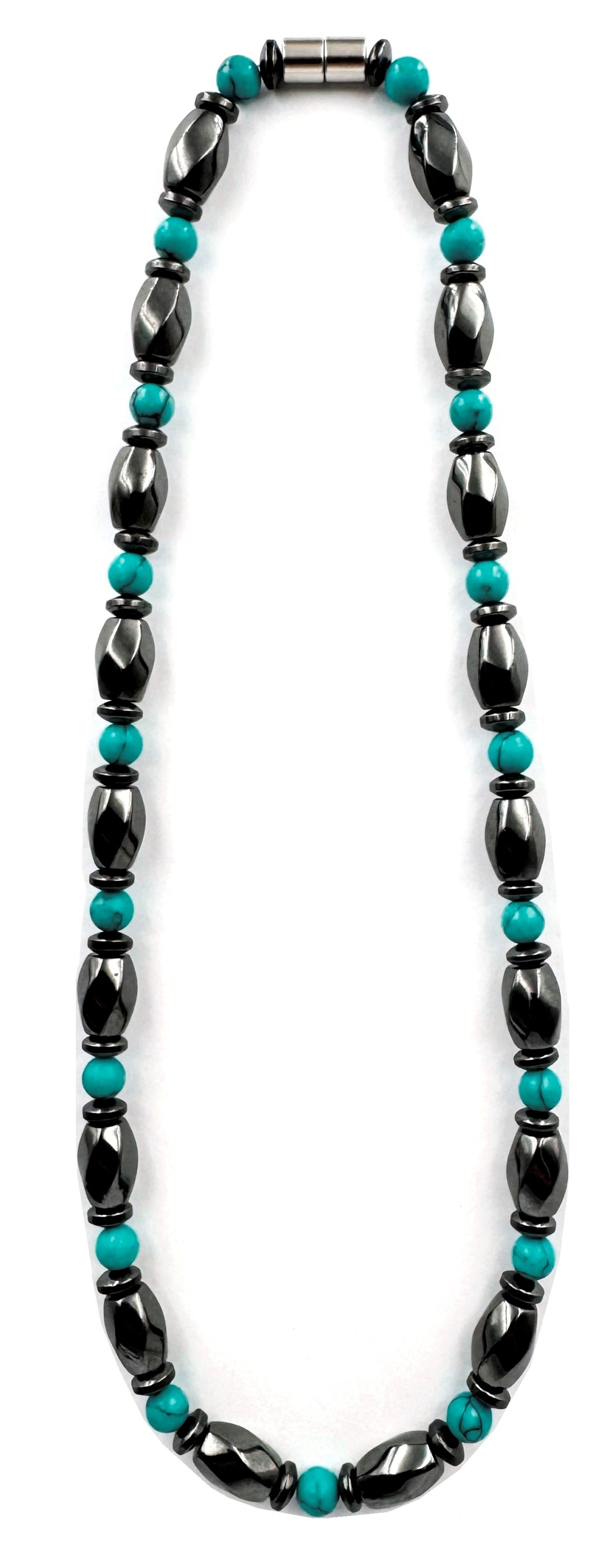 Magnetic Necklace with Turquoise Beads #MHN-401
