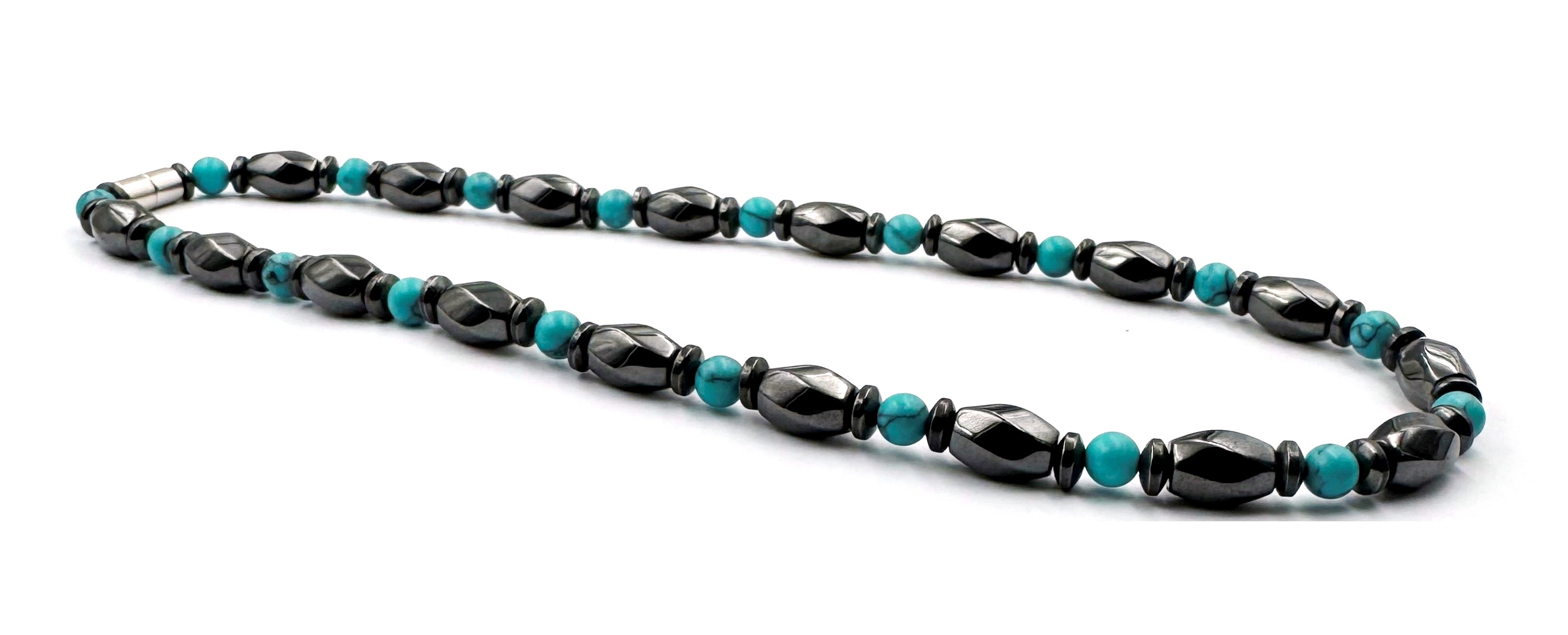 Magnetic Necklace with Turquoise Beads #MHN-401