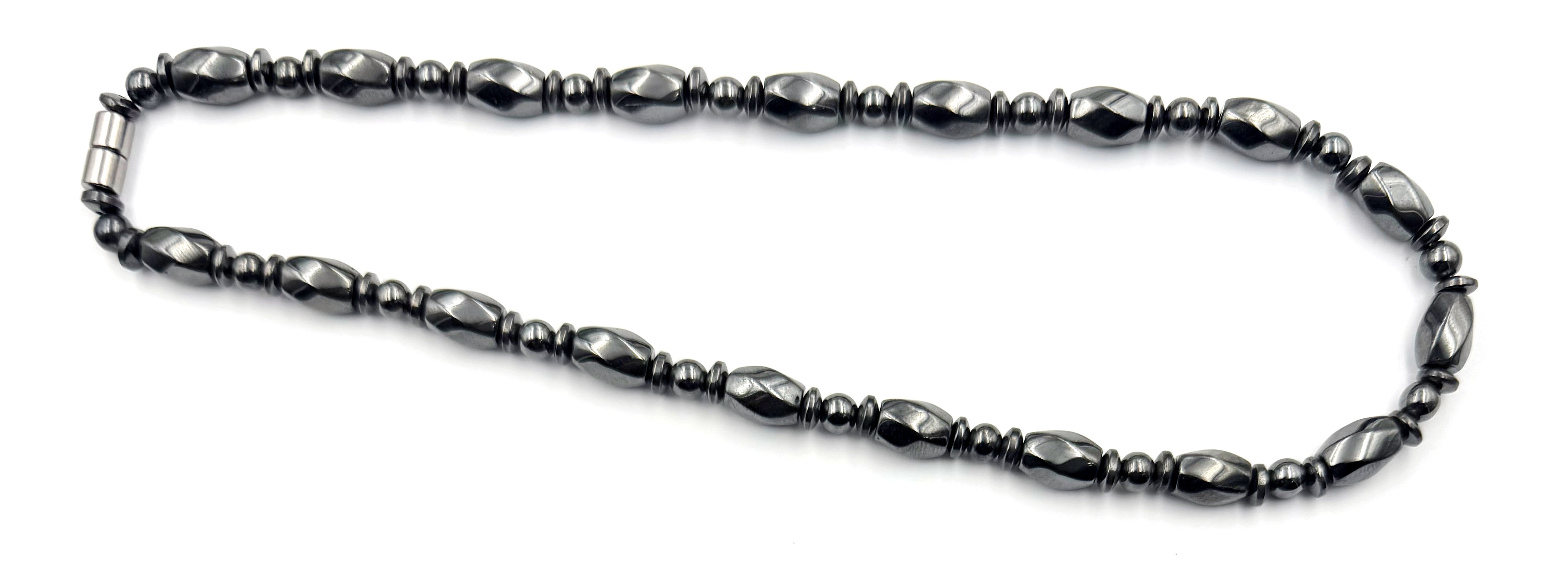 Black Magnetic Necklace Hematite Magnetic Beads #MHN-402