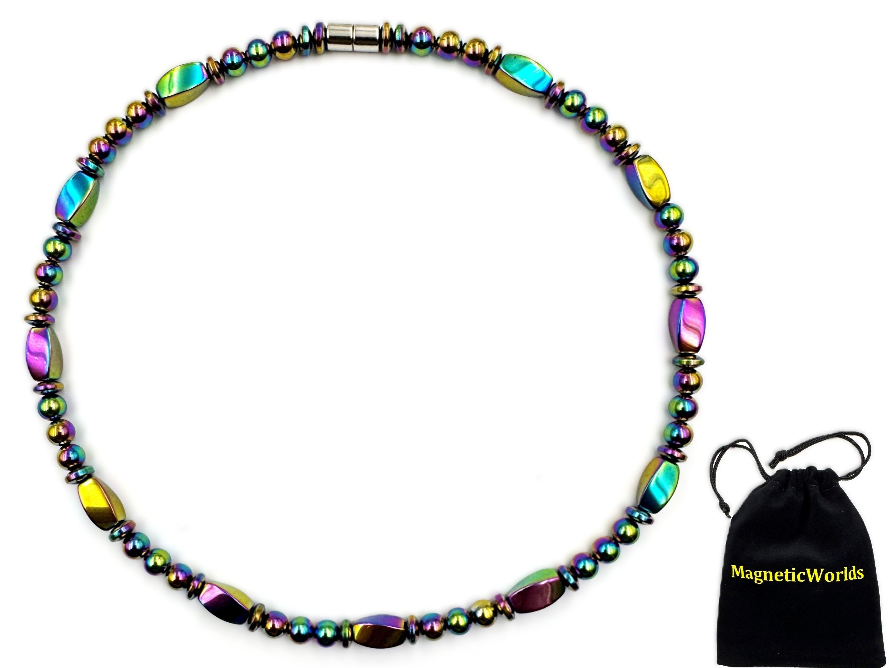 Iridescent Magnetic Necklace Rainbow Necklace #MHN-418