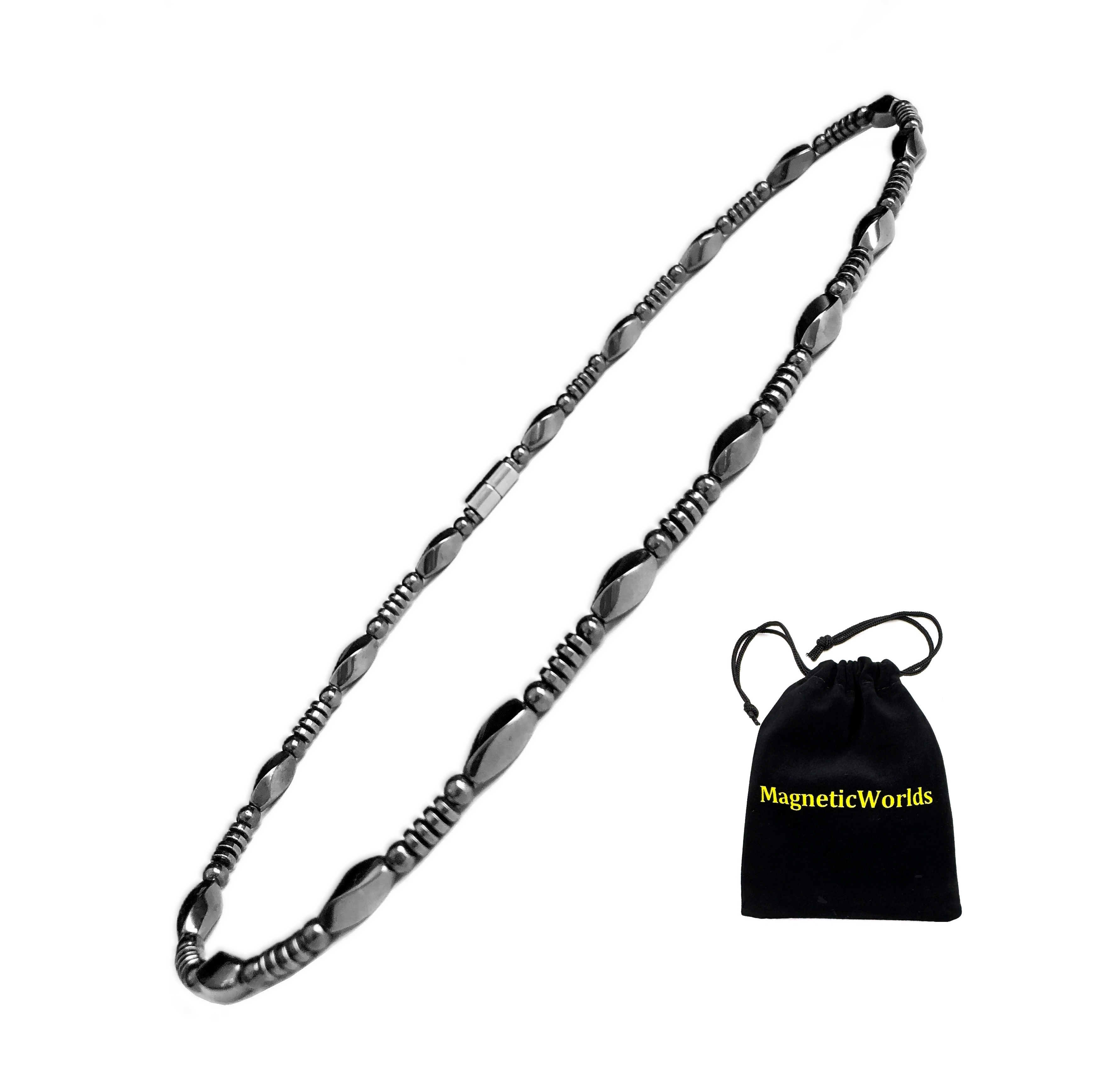 Magnetic Necklace Hematite Beaded Necklaces #MHN-422