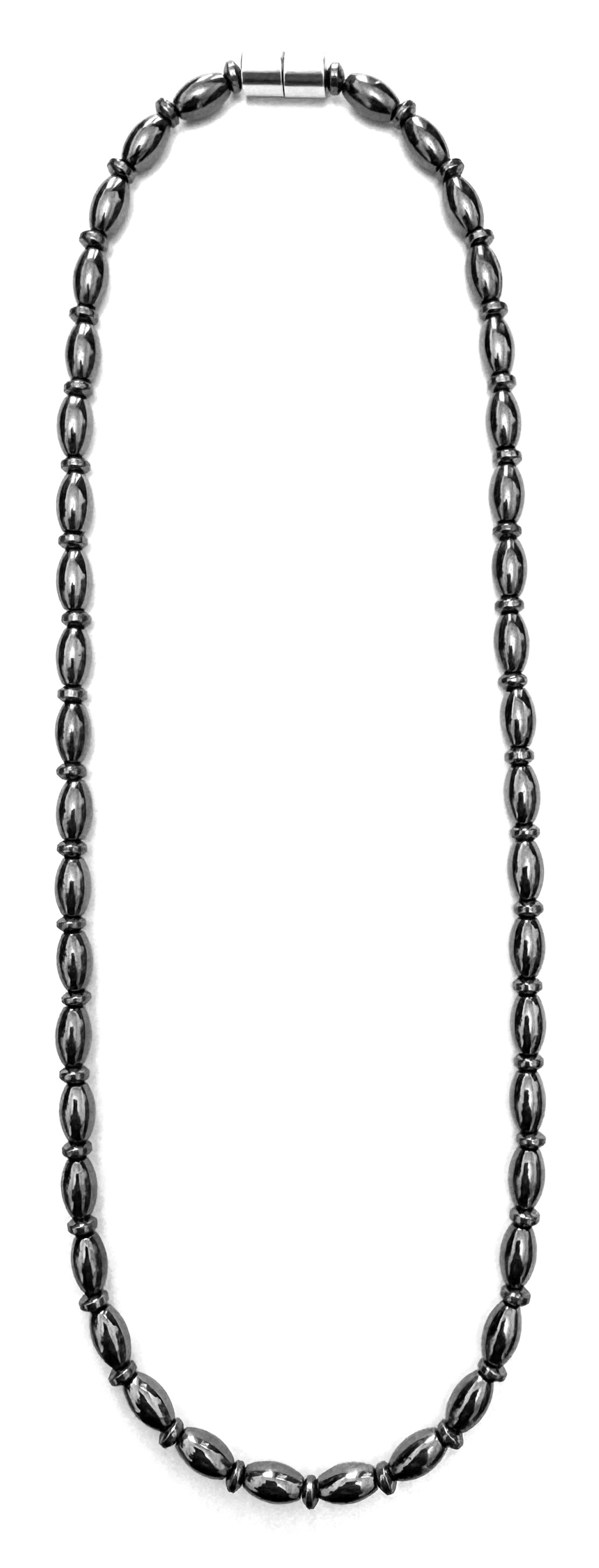 Little Oval, Rondelle Hematite Magnetic Necklace #MHN-426