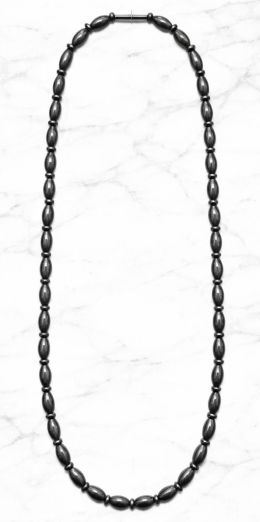 Little Oval, Rondelle Hematite Magnetic Necklace #MHN426
