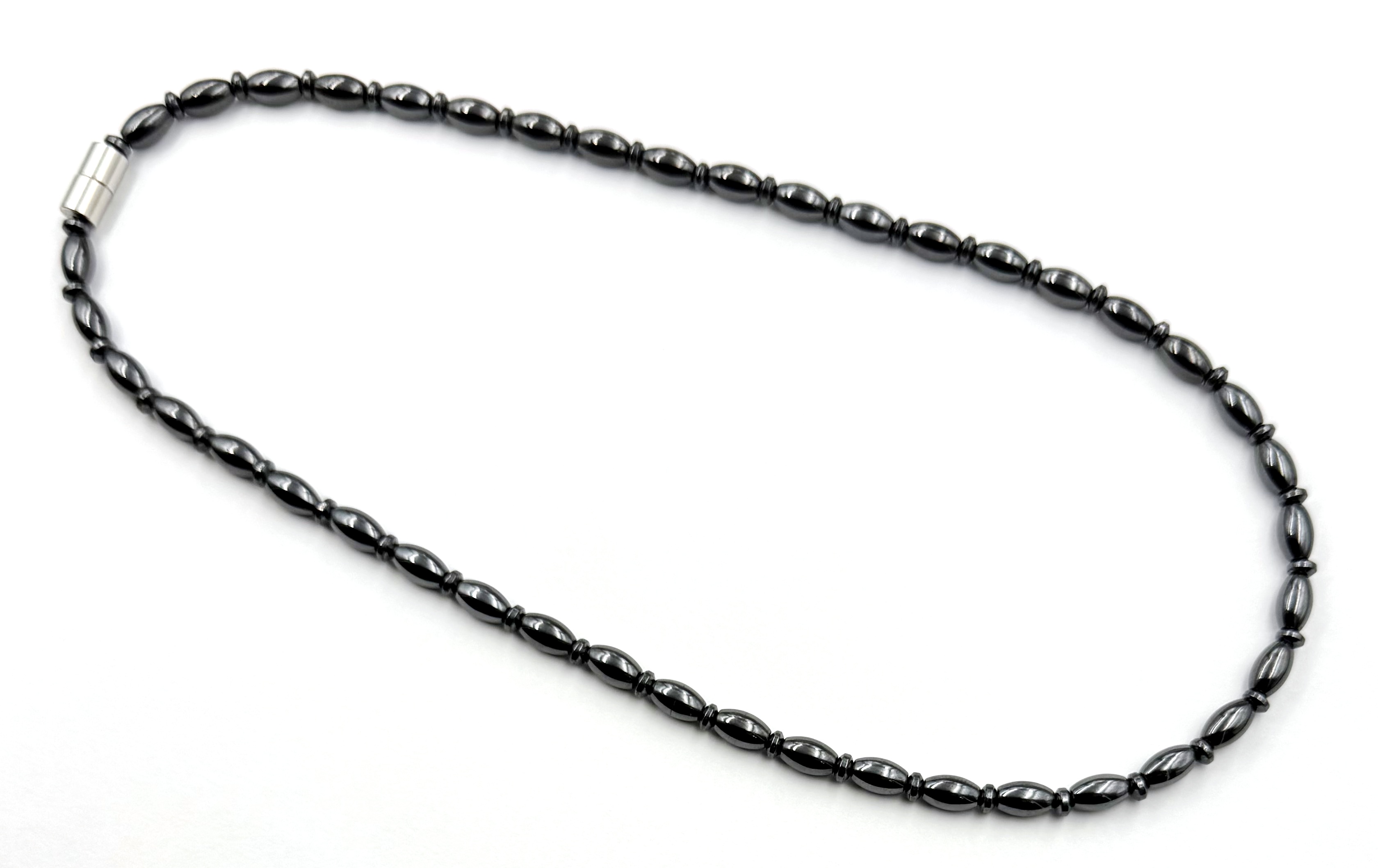 Little Oval, Rondelle Hematite Magnetic Necklace #MHN-426