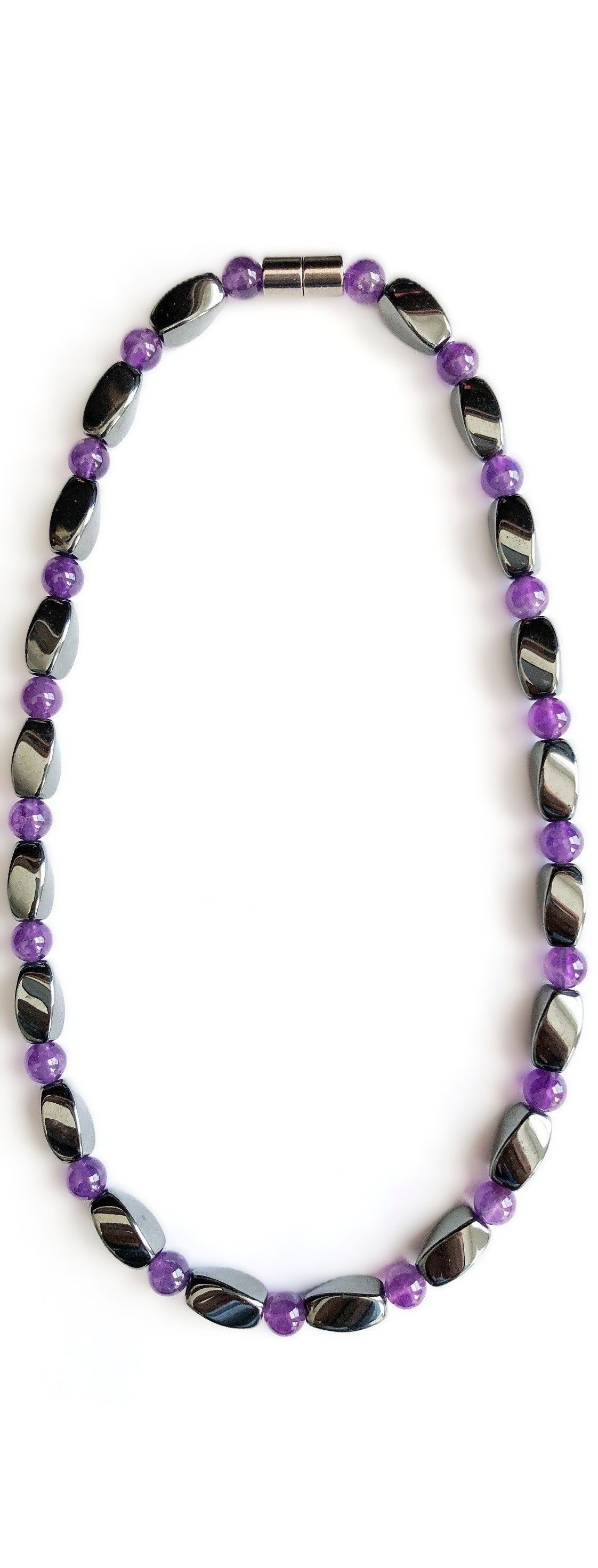 Amethyst Magnetic Necklace for Men and Women #MHN-437