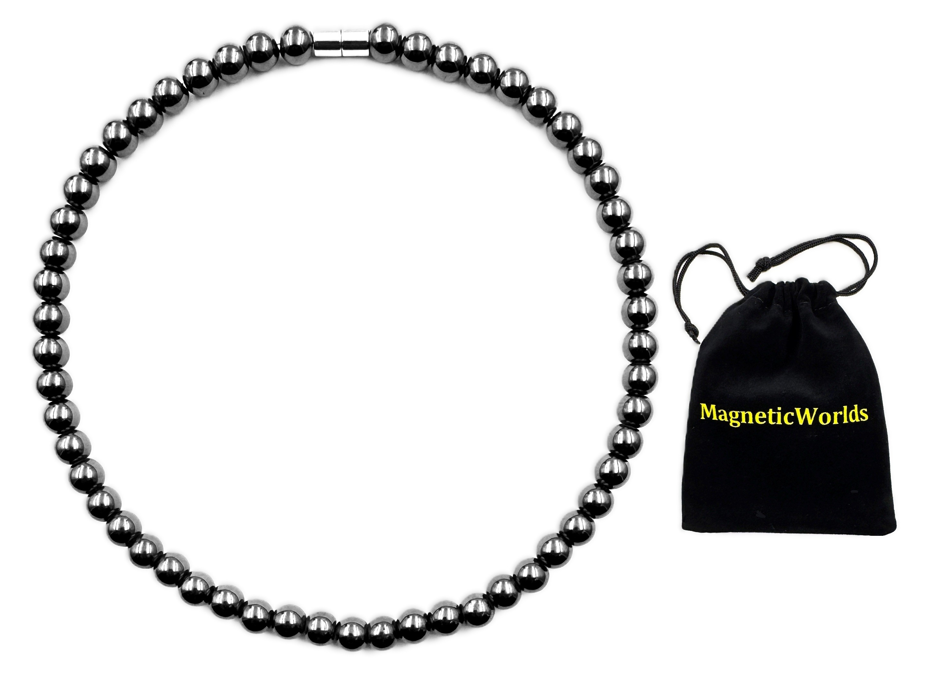 Plain 8mm Hematite Magnetic Necklace for Men and Women Necklace #MHN-447