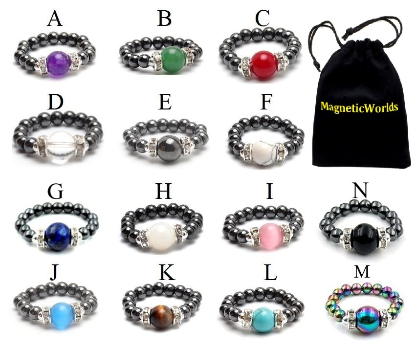 Stretchable Hematite Magnetic Rings with Neodymium Hematite Magnetic Beads #MBR-101