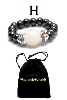 MOP Hematite Magnetic Ring with Neodymium Magnetic Beads #MBR-101MOP